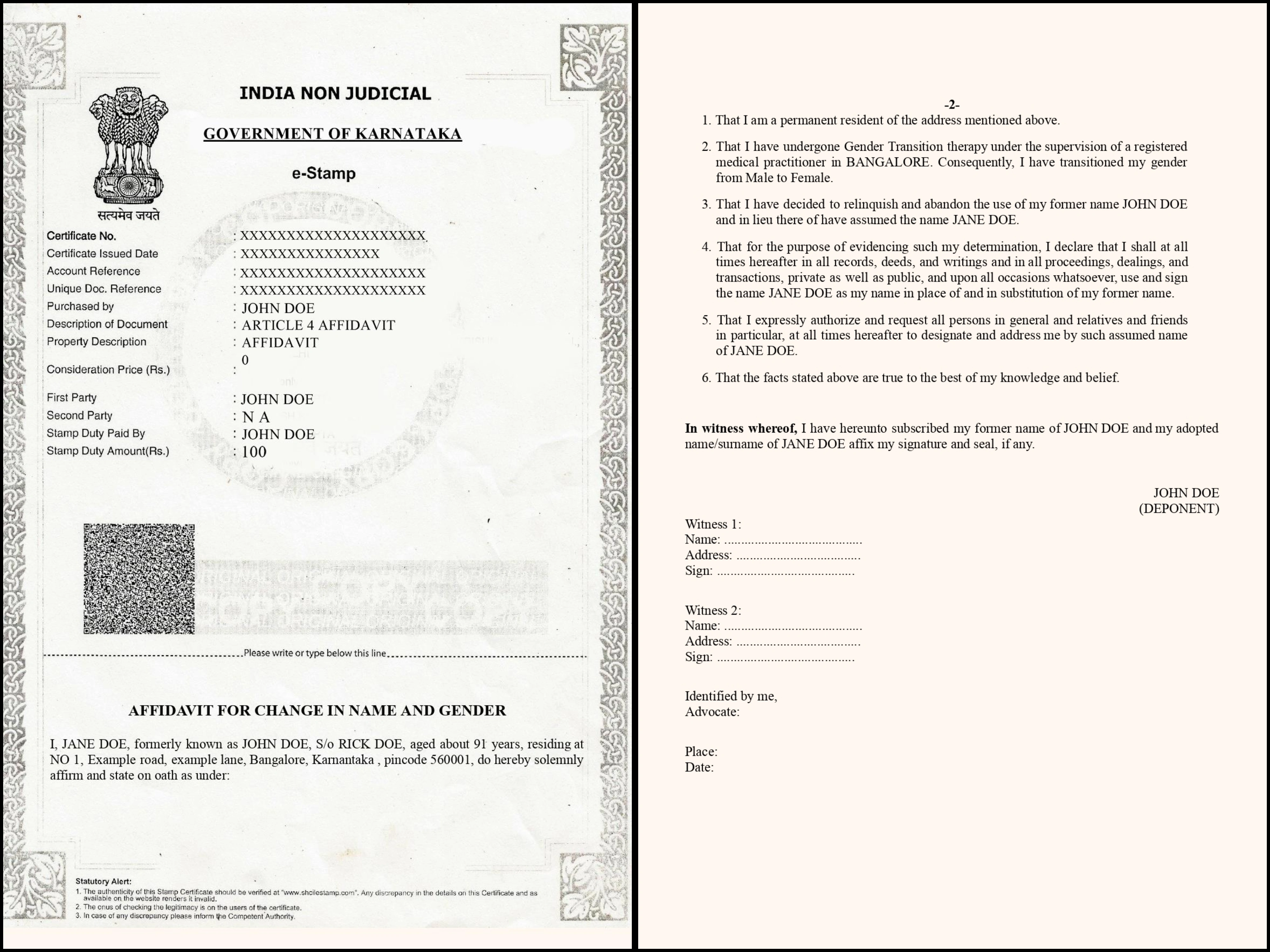 News And Gazette Affidavit